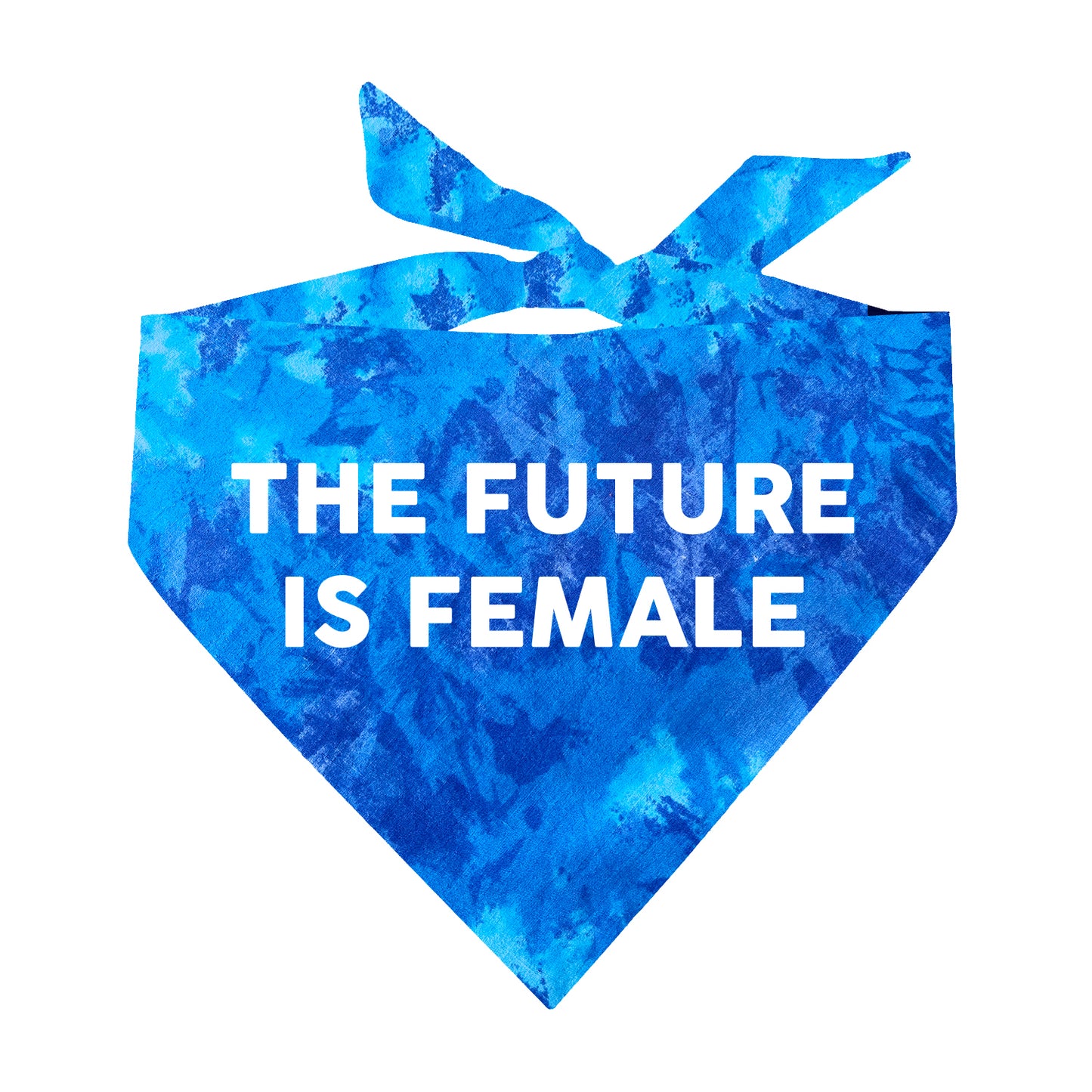 Future Is Female Scrunch Tie Dye Pattern Triangle Dog Bandana
