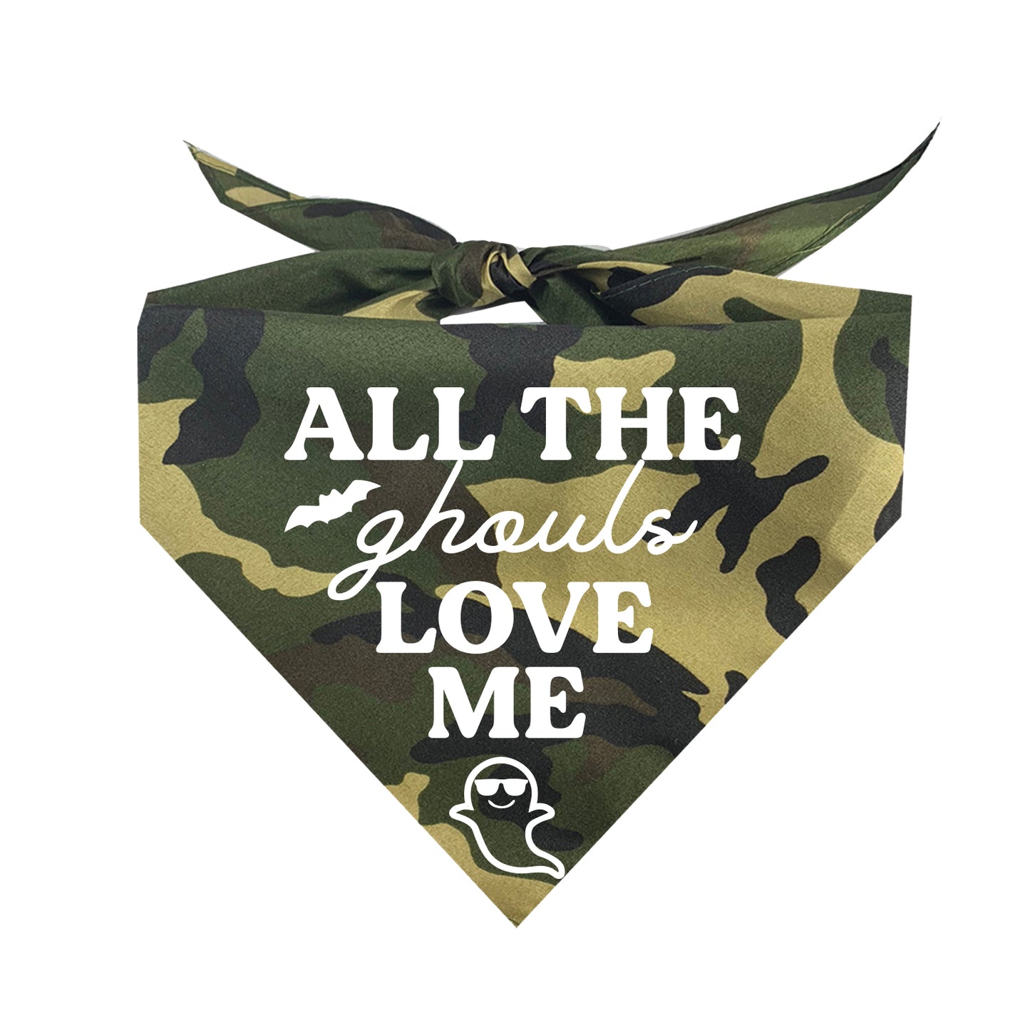 All The Ghouls Love Me Halloween Triangle Dog Bandana