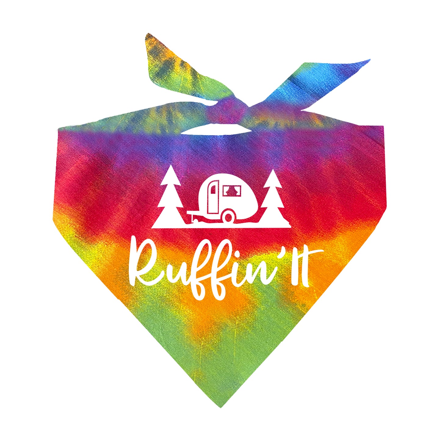 Ruffin' It Tie Dye Swirl Triangle Dog Bandana