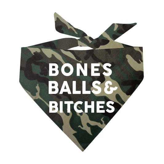Bones Balls and Bitches Triangle Dog Bandana