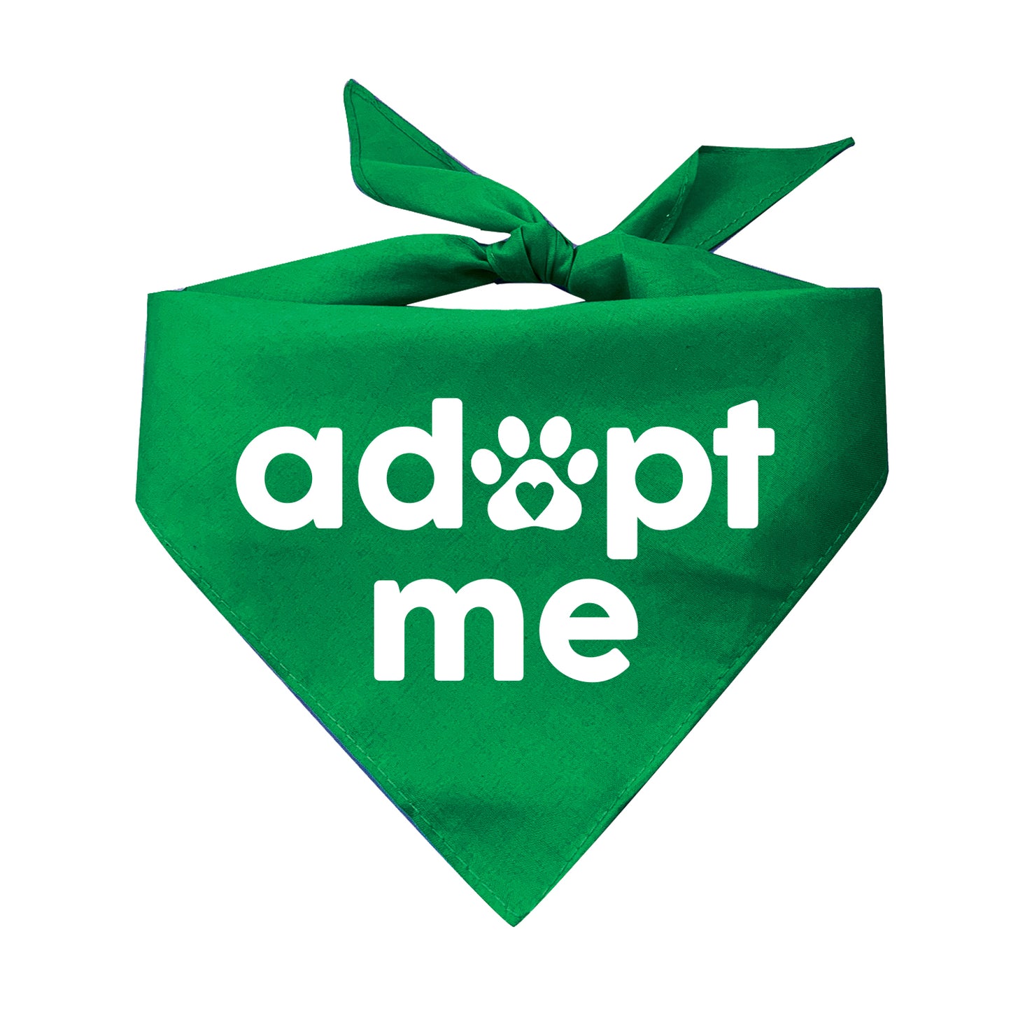 Adopt Me Dog Bandana | 100% Natural Cotton Triangle | Rescue & Shelter Pet Accessory | Made in USA