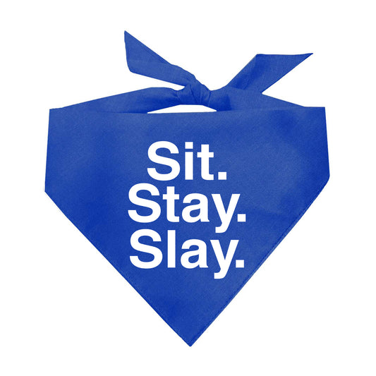 Sit. Stay. Slay Triangle Dog Bandana
