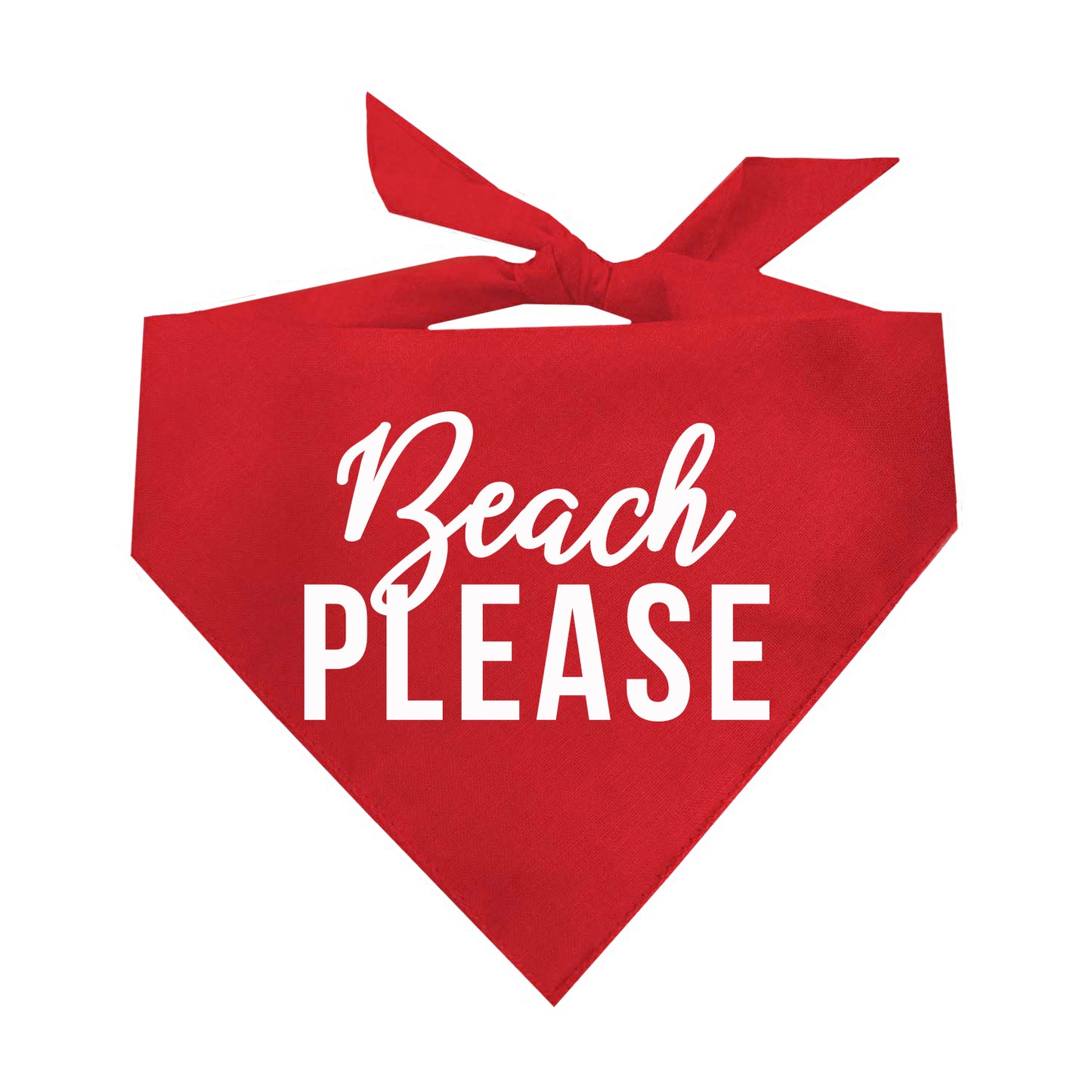 Beach Please Triangle Dog Bandana