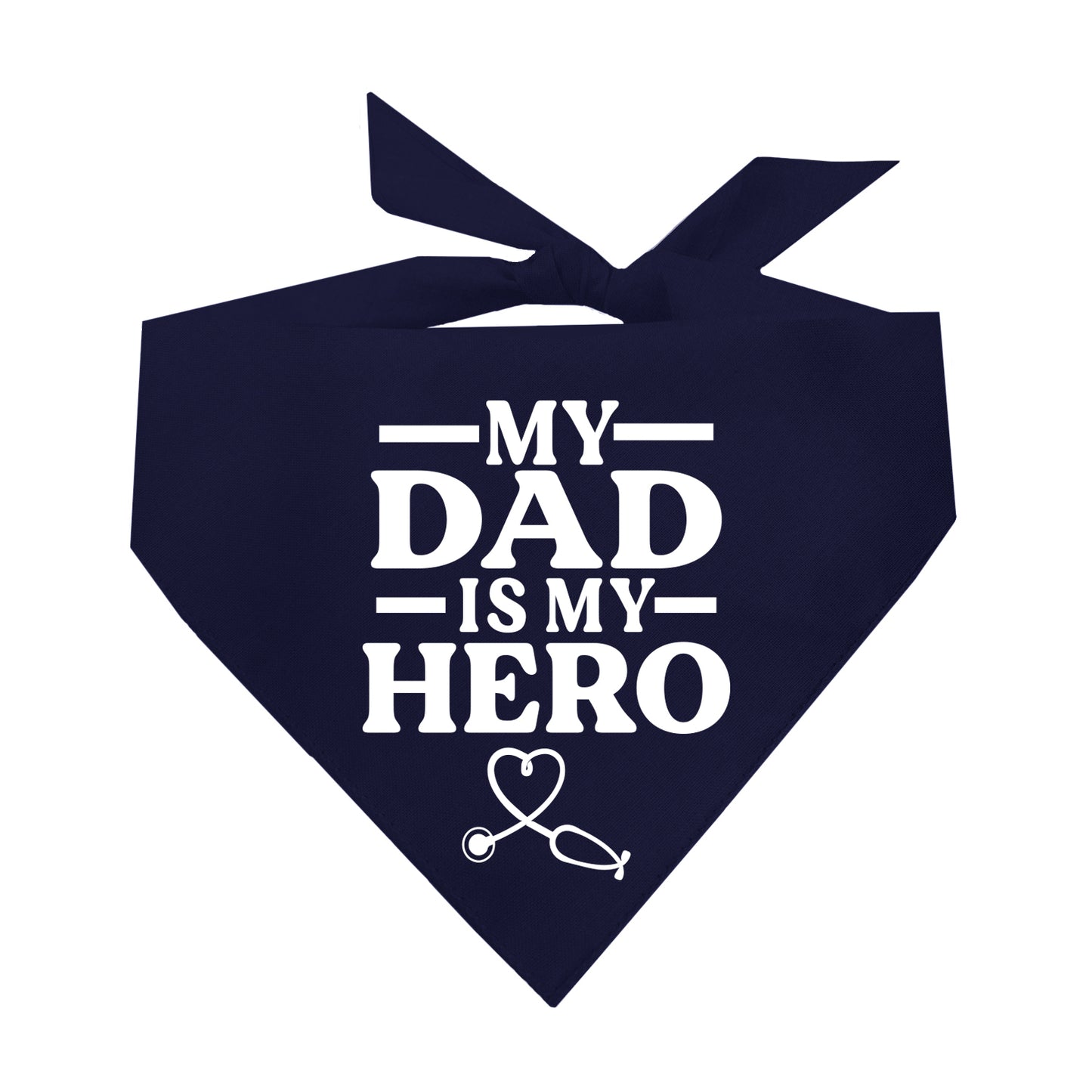 My Dad Is My Hero (Stethoscope) Triangle Dog Bandana