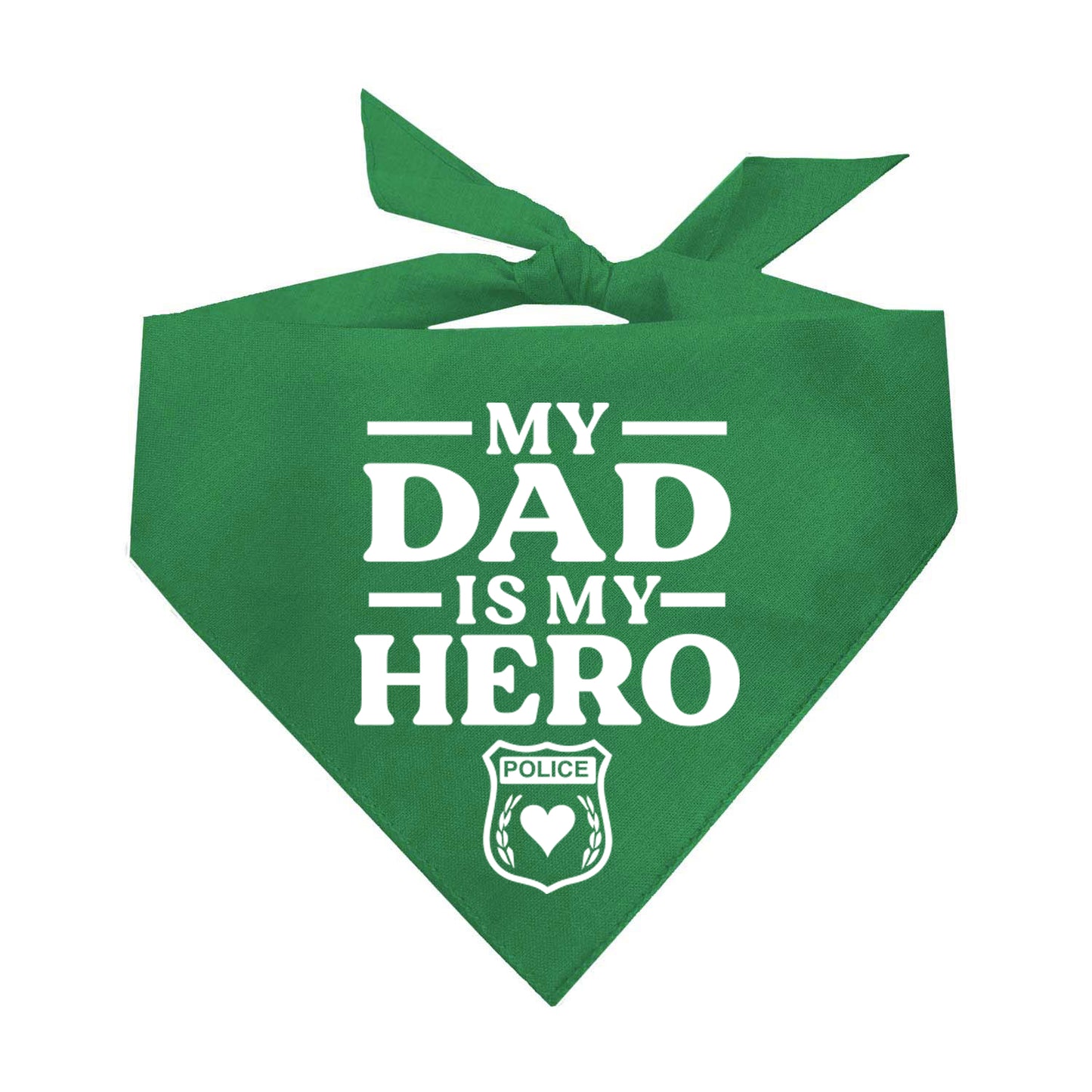 My Dad Is My Hero (Police) Triangle Dog Bandana