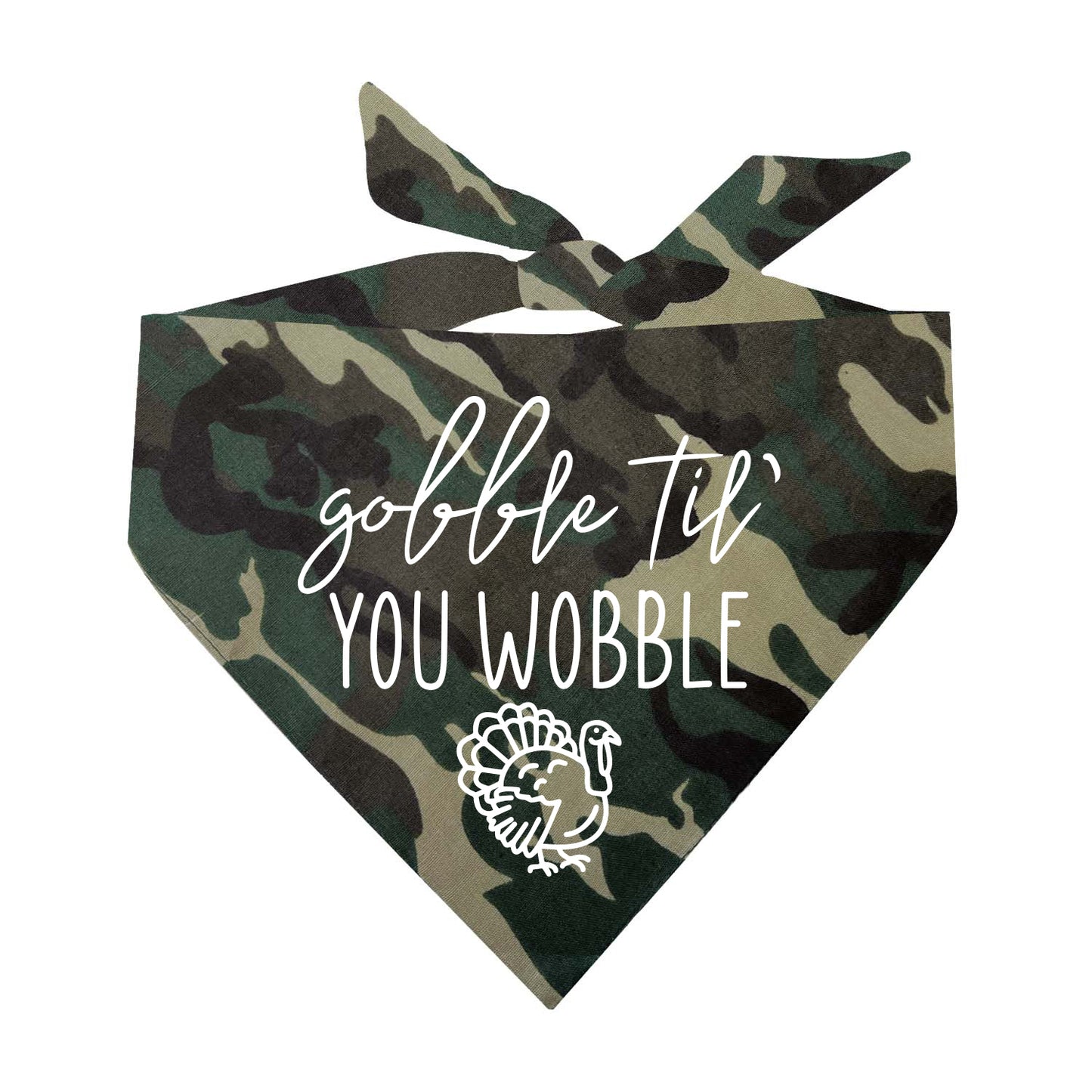 Gobble Til You Wobble Triangle Dog Bandana