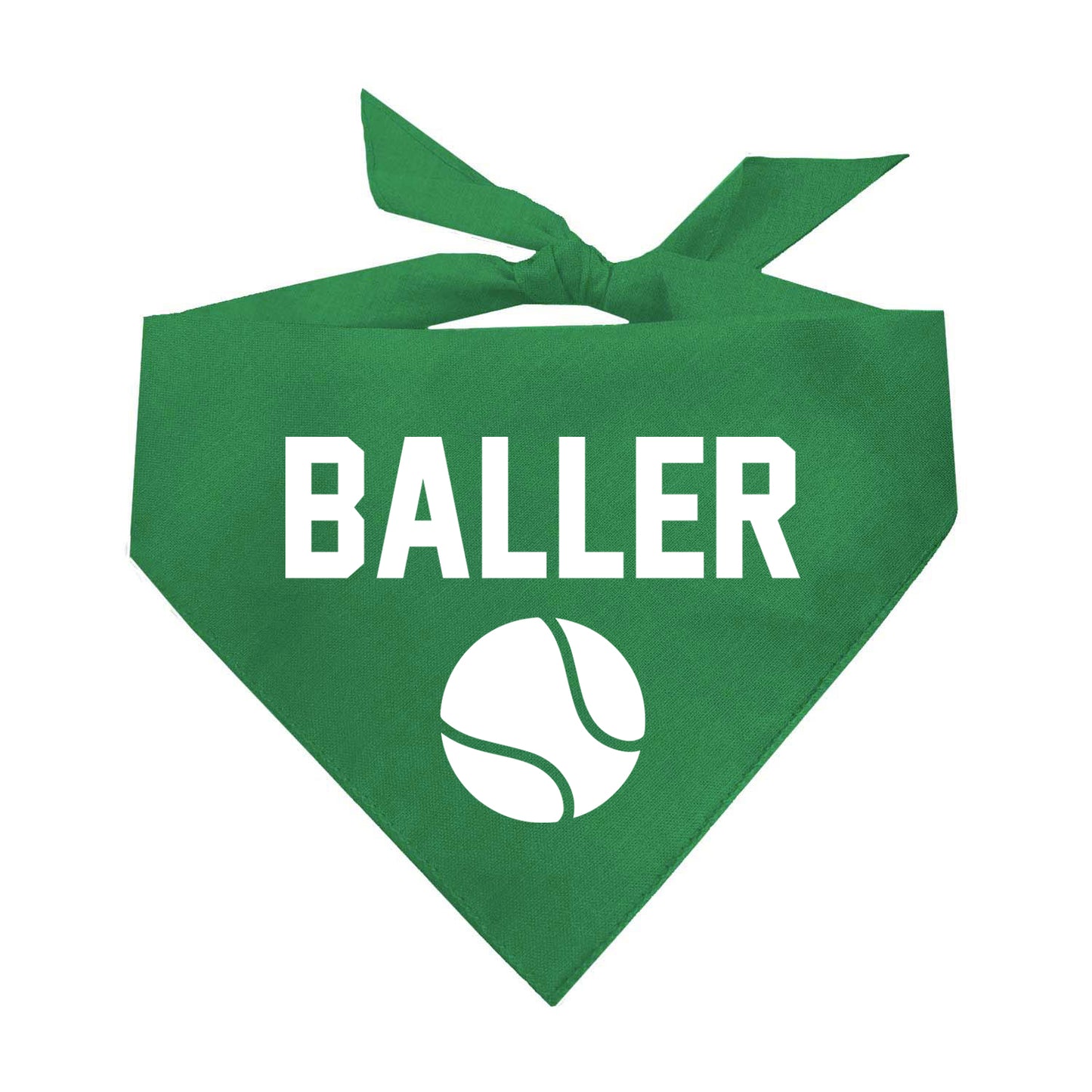 Baller With Tennis Ball Triangle Dog Bandana