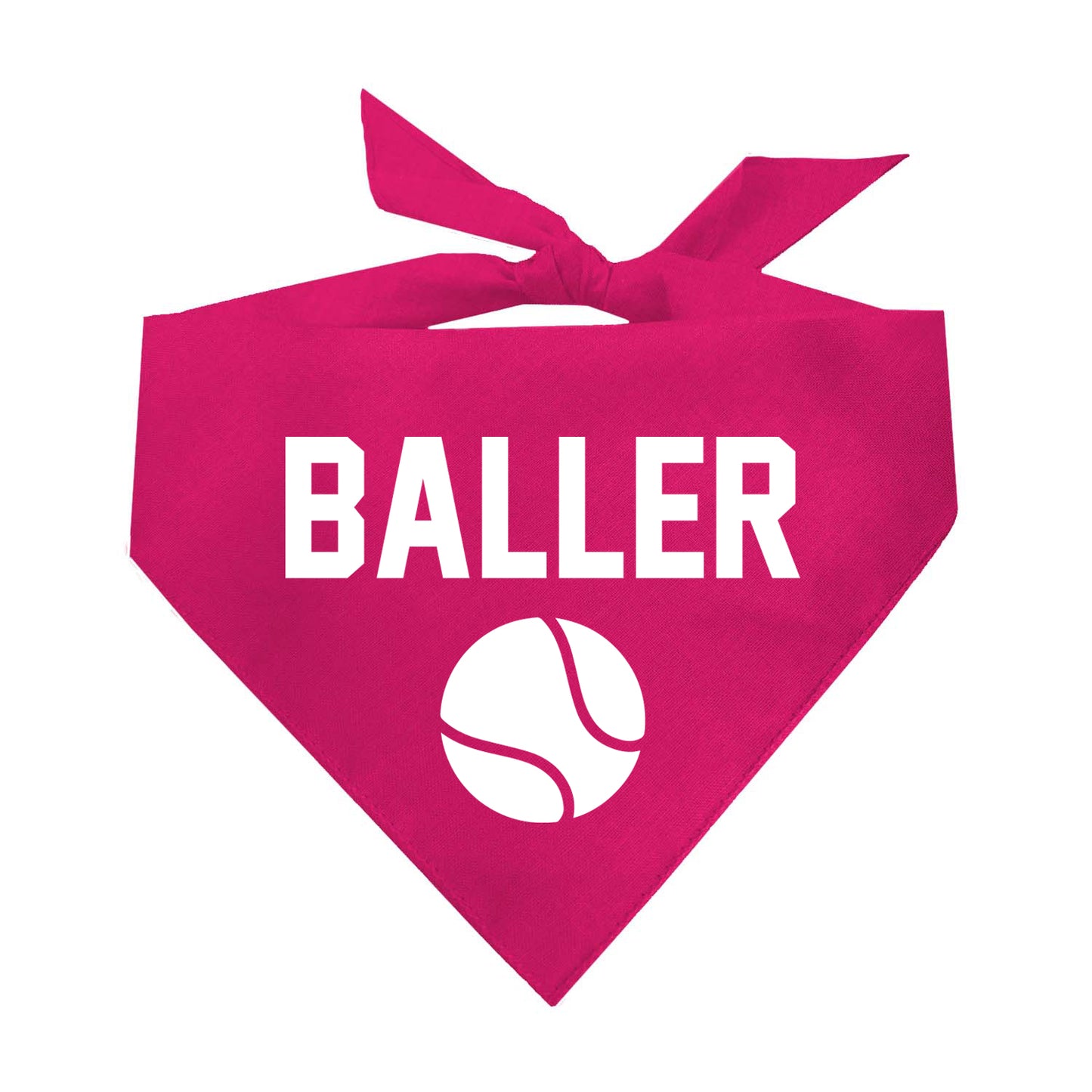 Baller With Tennis Ball Triangle Dog Bandana