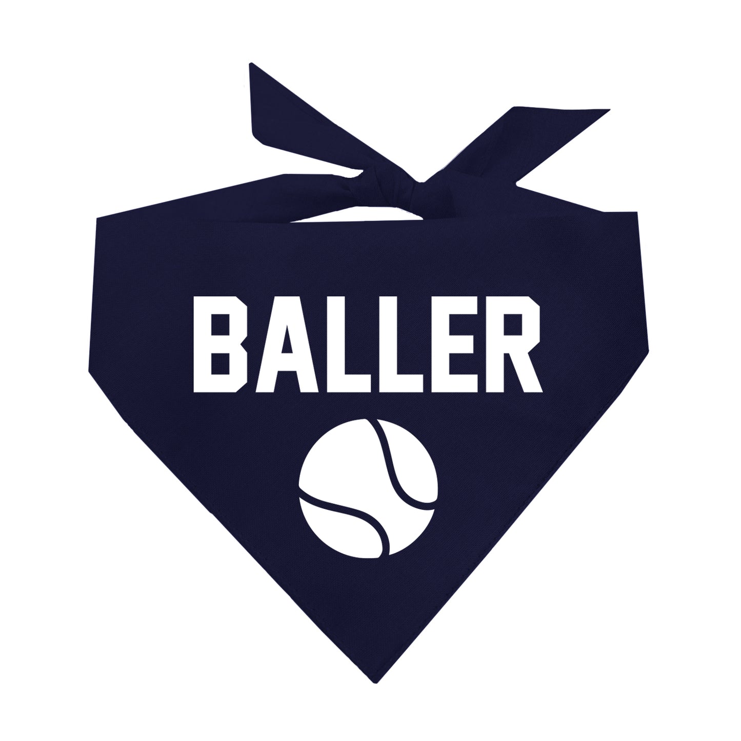 Baller With Tennis Ball Triangle Dog Bandana