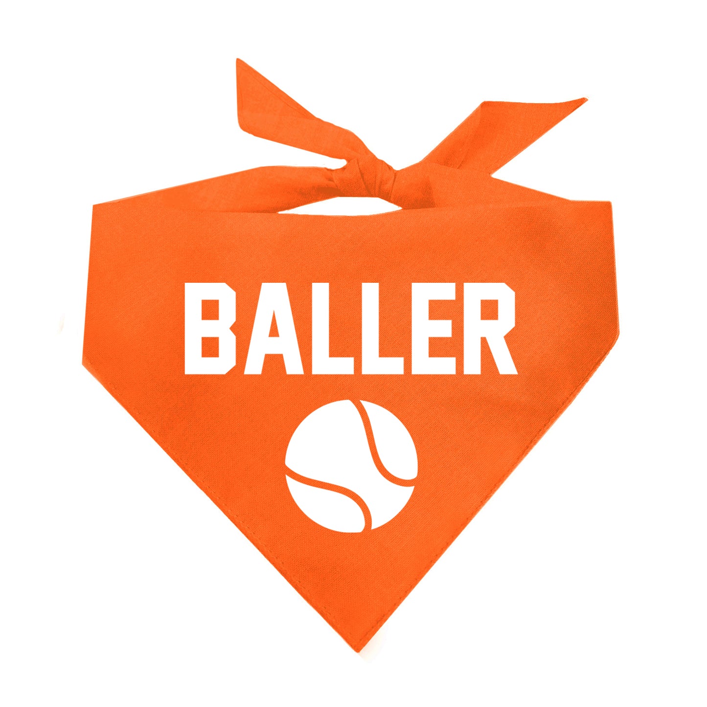 Baller With Tennis Ball Triangle Dog Bandana