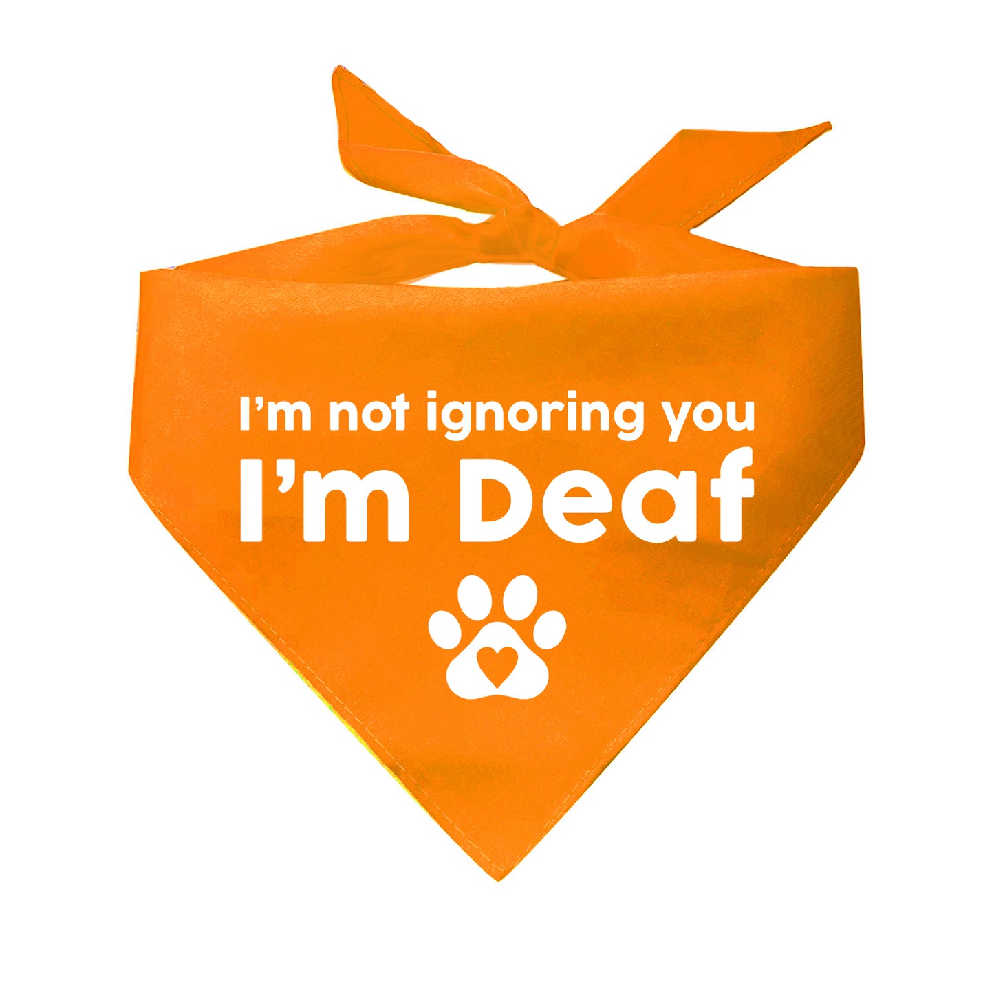 I’m Not Ignoring You I’m Deaf Triangle Dog Bandana