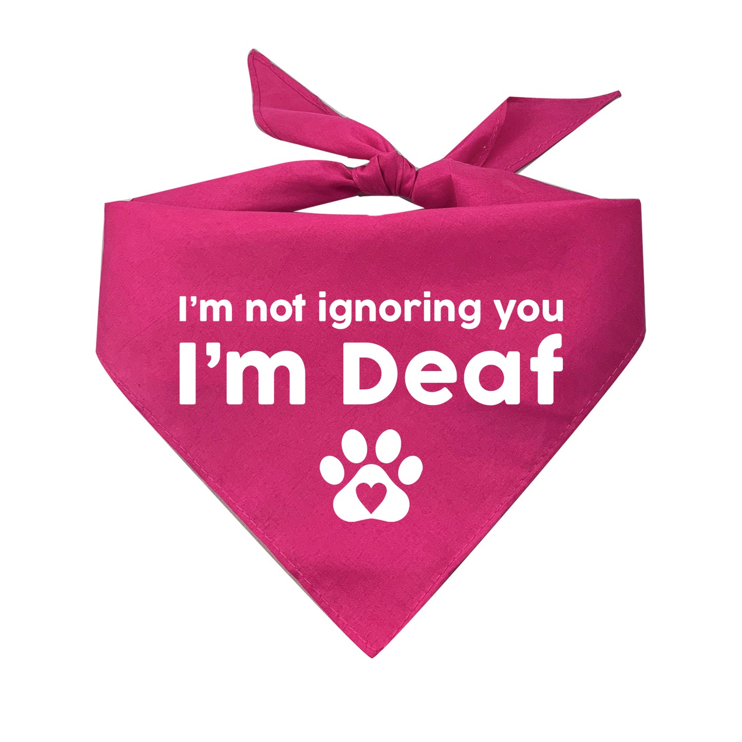I’m Not Ignoring You I’m Deaf Triangle Dog Bandana