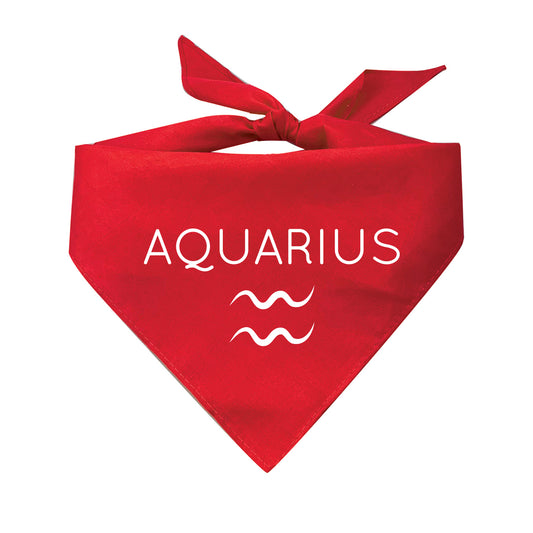 Aquarius Zodiac Horoscope Sign Triangle Dog Bandana