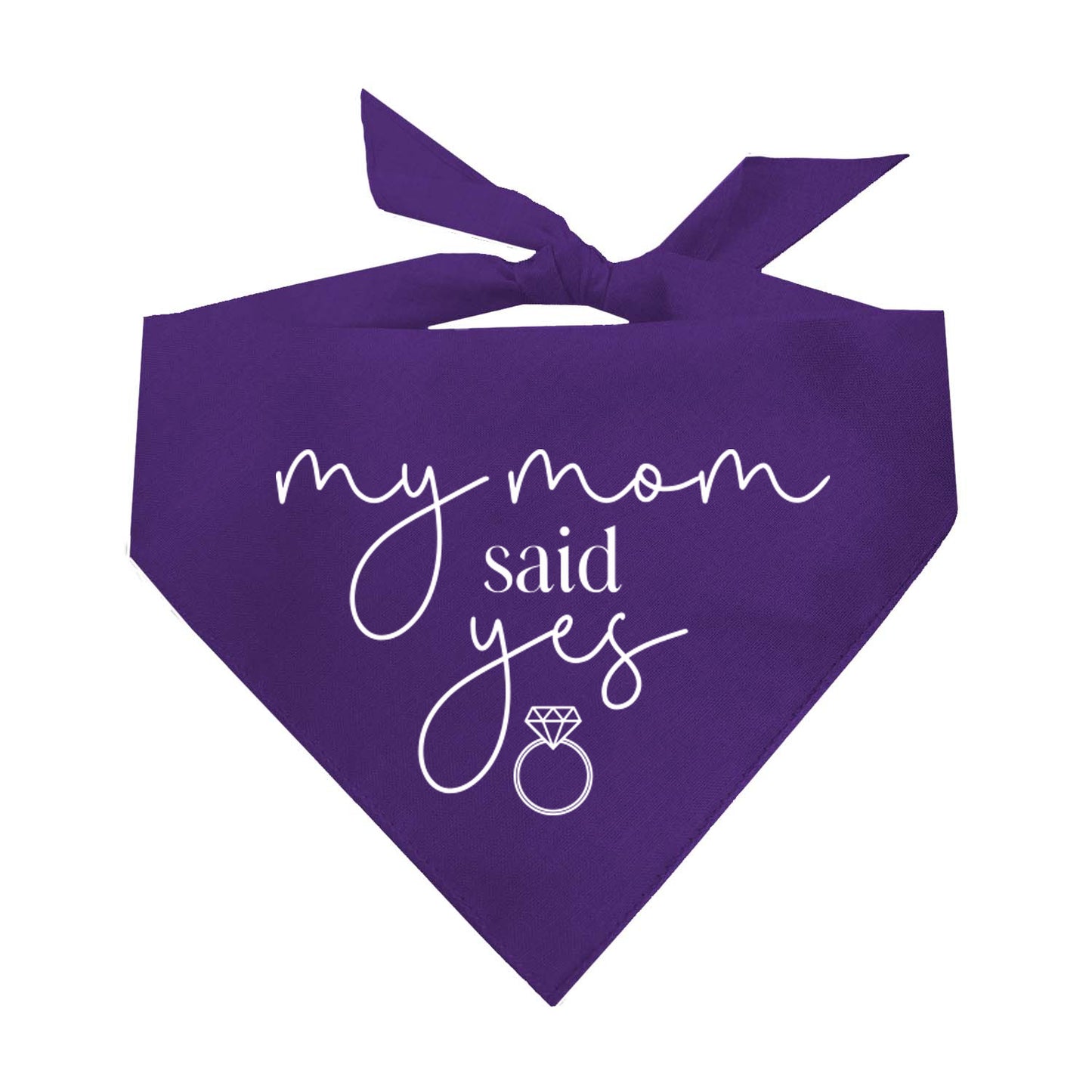 My Mom Said Yes Triangle Dog Bandana