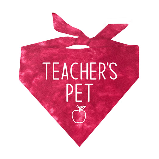 Teacher's Pet Scrunch Tie Dye Pattern Triangle Dog Bandana