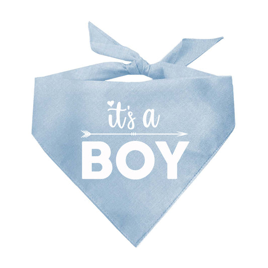 It’s a Boy! – Dog Bandana | Gender Reveal & Baby Announcement | Soft Cotton Triangle | Cute Pet Accessory