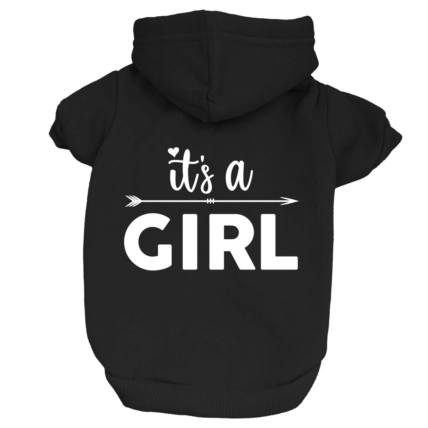 It's A Girl Arrow Dog Hoodie