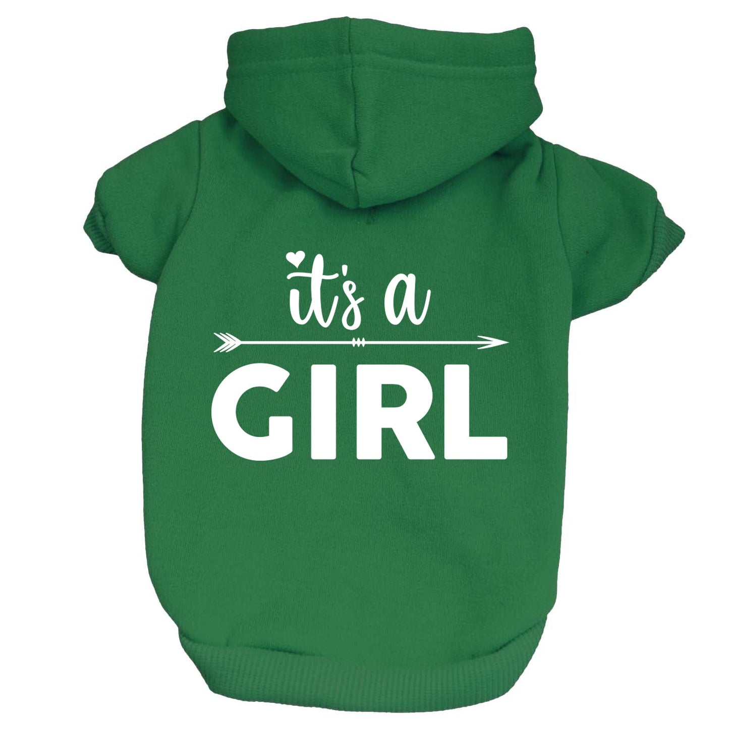 It's A Girl Arrow Dog Hoodie