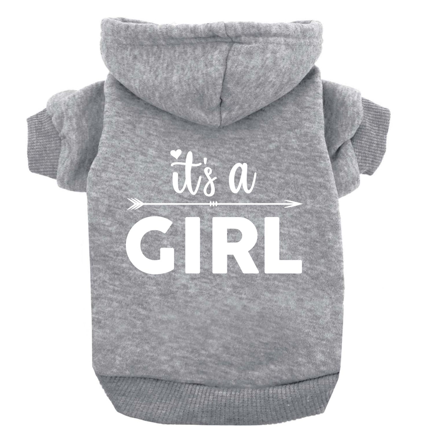 It's A Girl Arrow Dog Hoodie