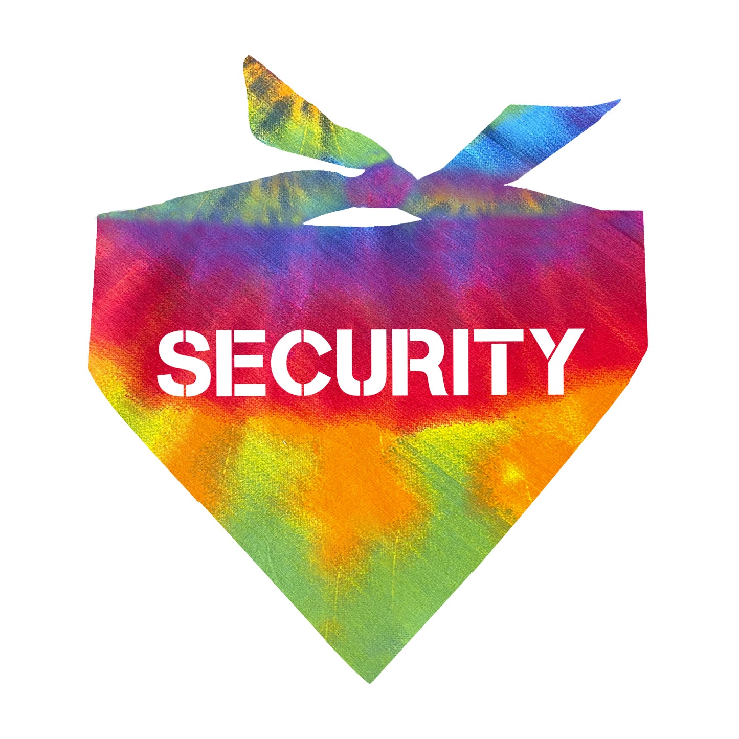 Security Patrol Tie Dye Pattern Triangle Dog Bandana