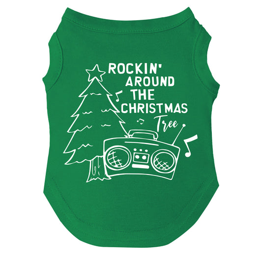 Rockin' Around The Christmas Tree Dog Tee