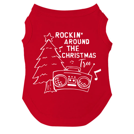 Rockin' Around The Christmas Tree Dog Tee