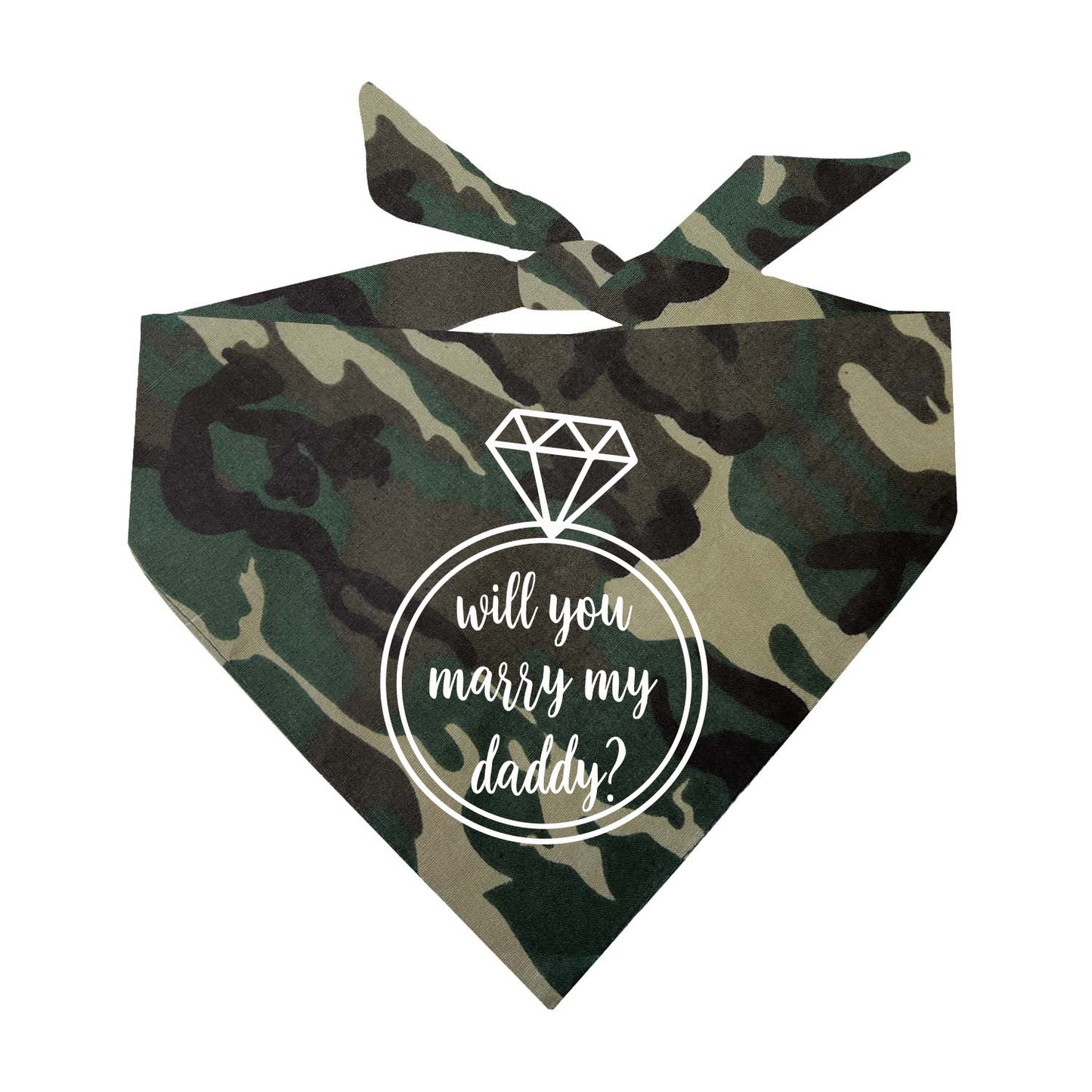 Will You Marry My Daddy? Triangle Dog Bandana