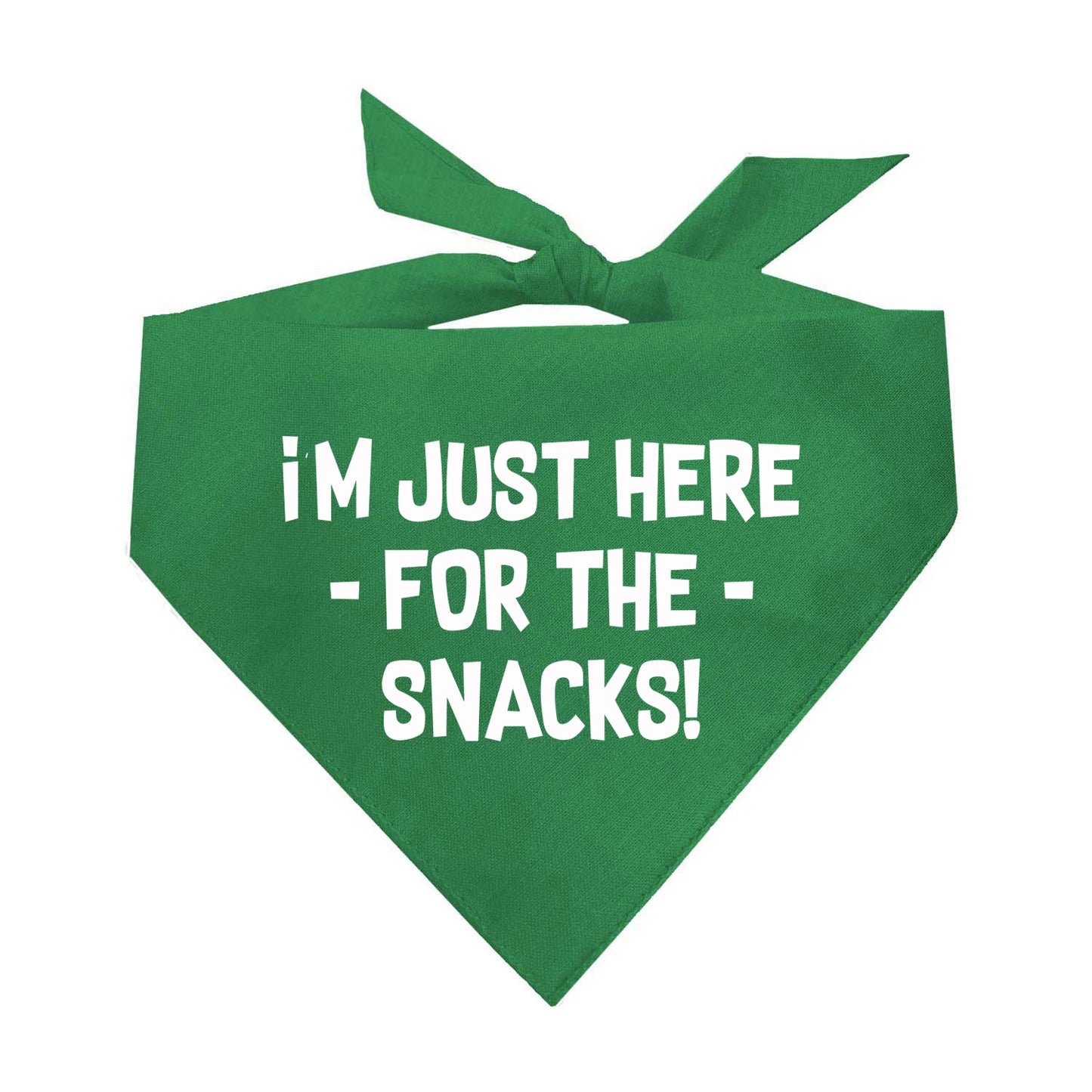 I'm Just Here For The Snacks Triangle Dog Bandana