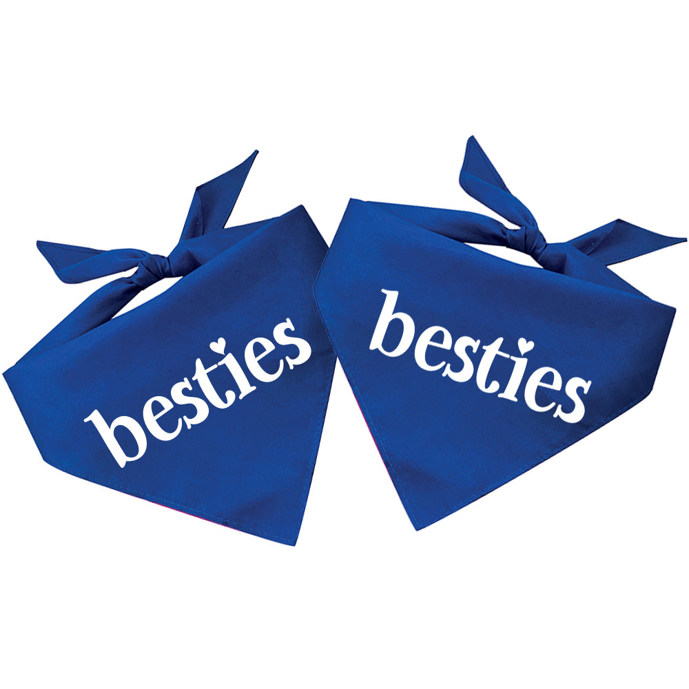 Besties Triangle Dog Bandana (2 Bandanas)
