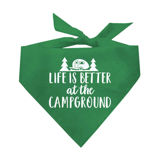 Life Is Better At The Campground Triangle Dog Bandana