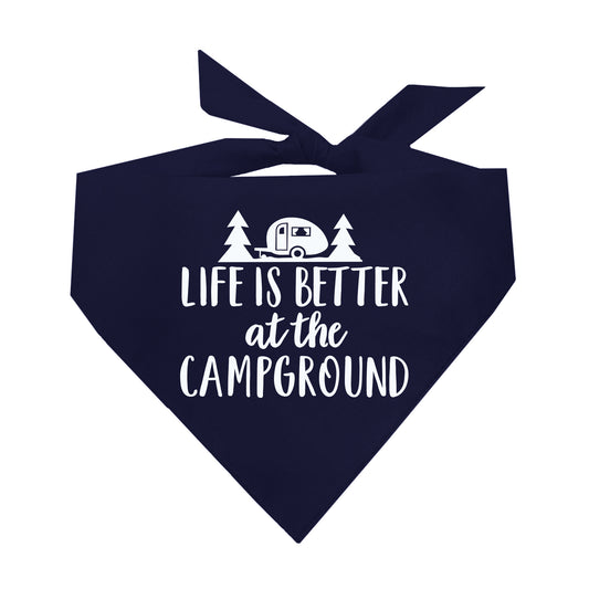 Life Is Better At The Campground Triangle Dog Bandana
