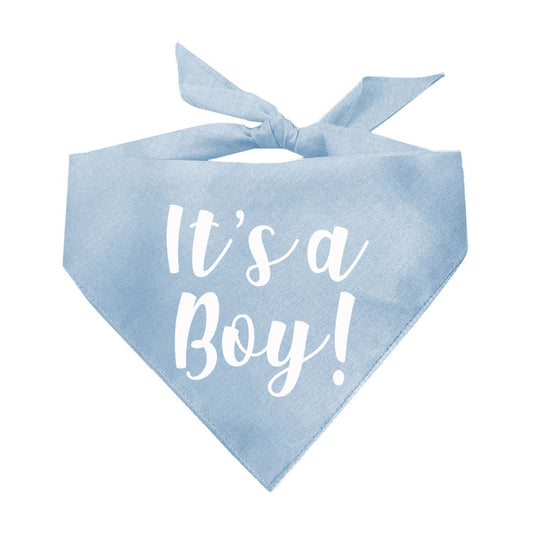 It's A Boy / It's A Girl Gender Reveal Triangle Dog Bandana