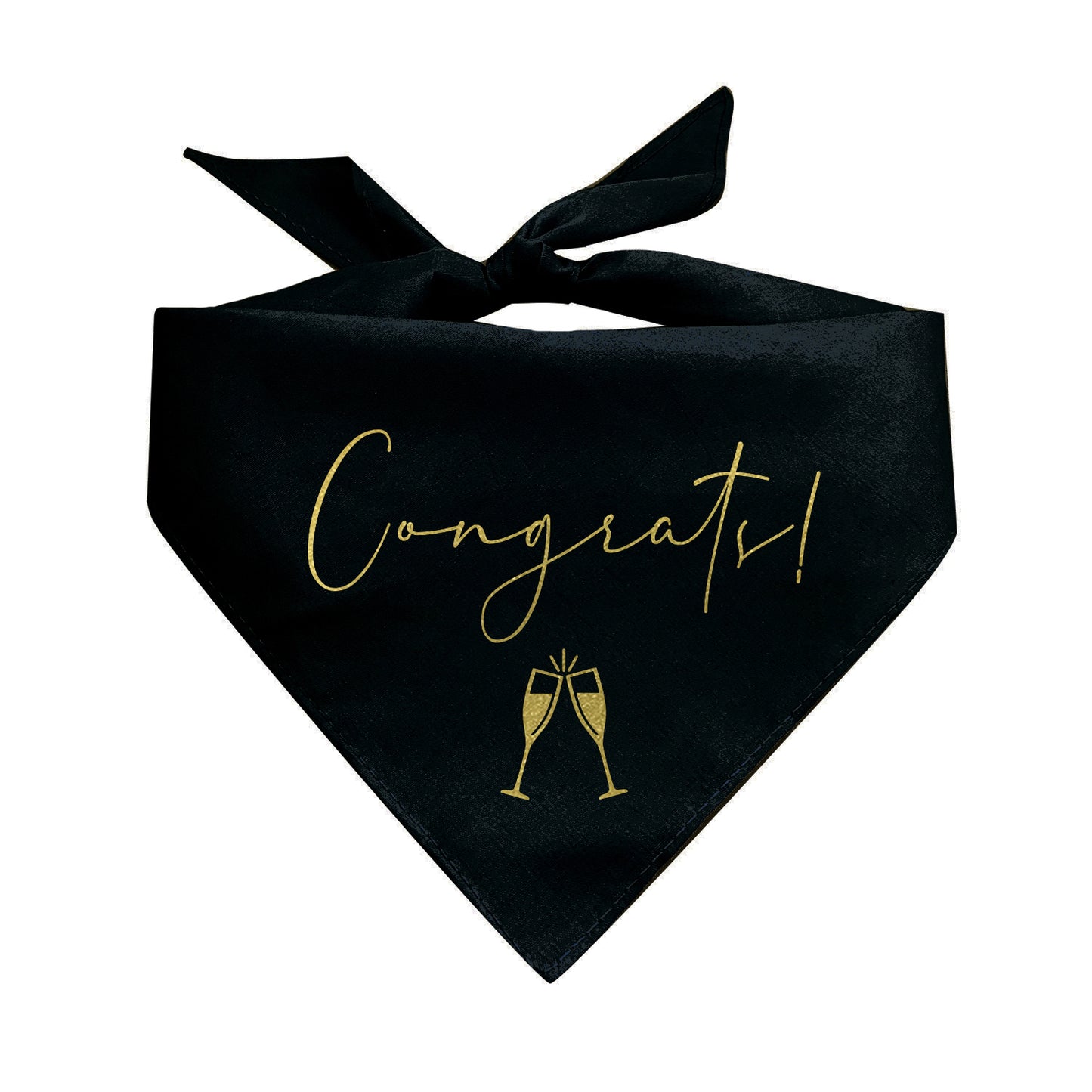 Congrats! (Gold) Triangle Dog Bandana
