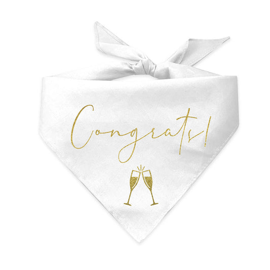 Congrats! (Gold) Triangle Dog Bandana