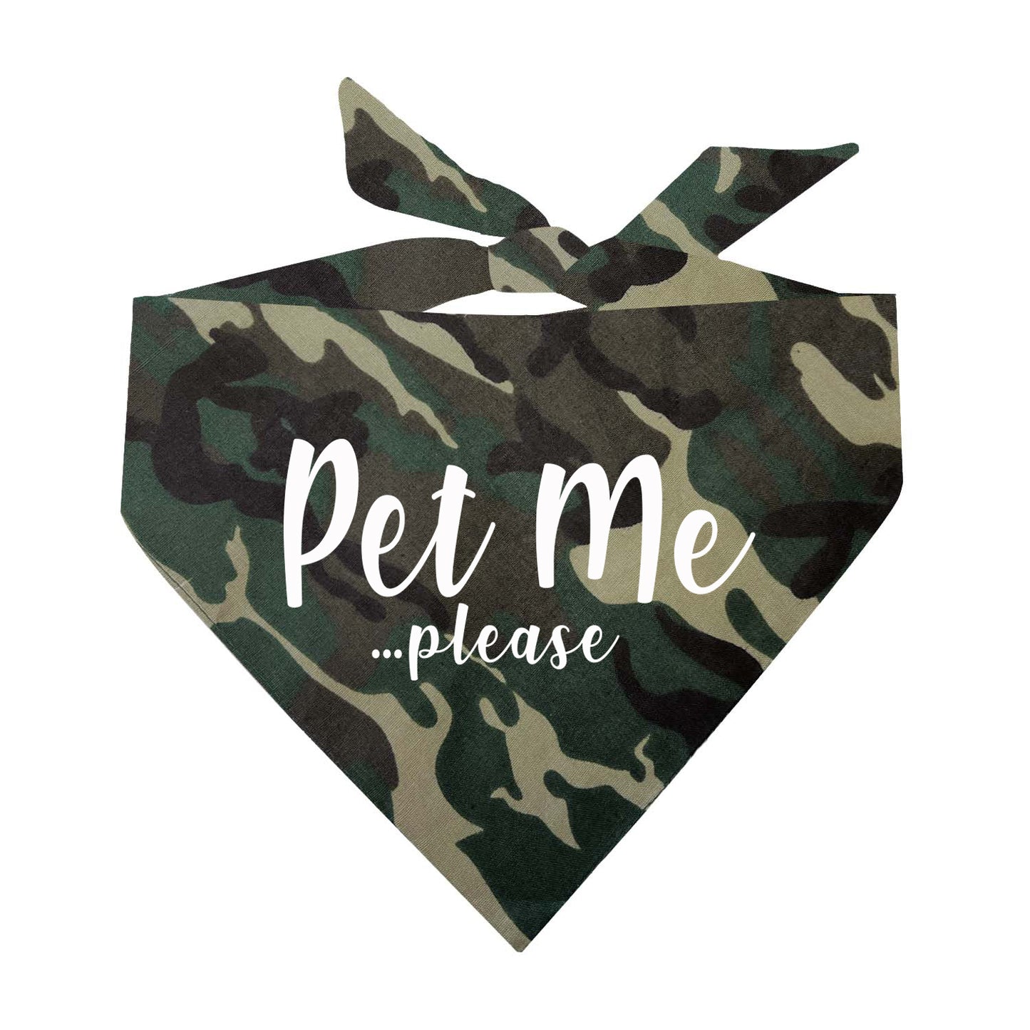 Pet Me Please Triangle Dog Bandana