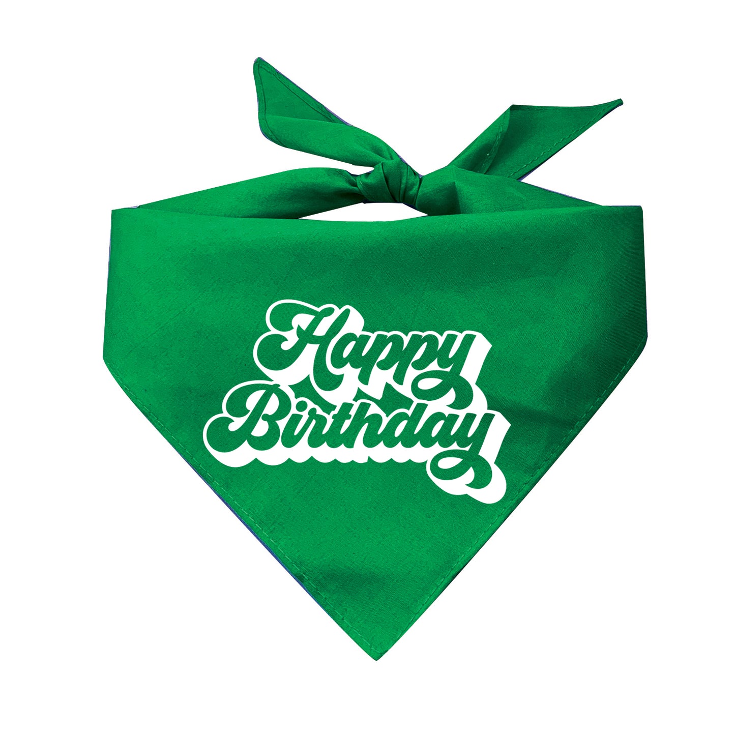 Happy Birthday Retro Triangle Dog Bandana
