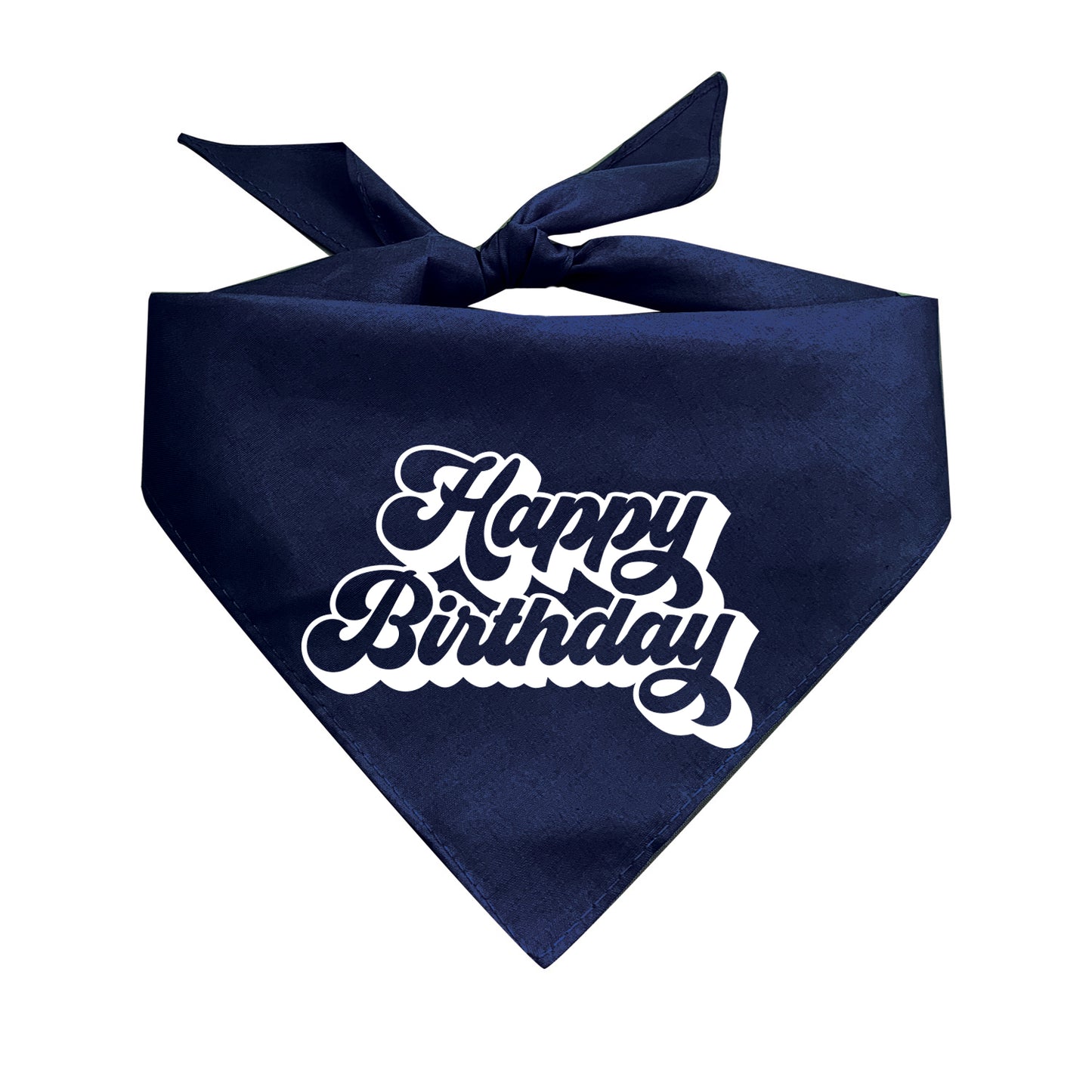 Happy Birthday Retro Triangle Dog Bandana