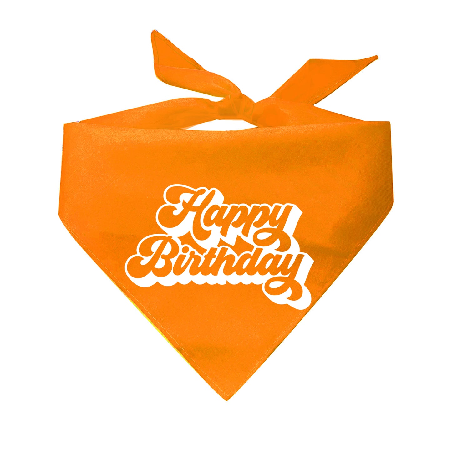 Happy Birthday Retro Triangle Dog Bandana