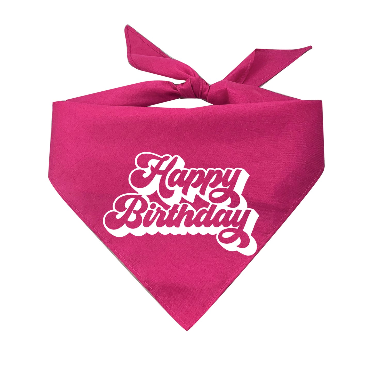 Happy Birthday Retro Triangle Dog Bandana