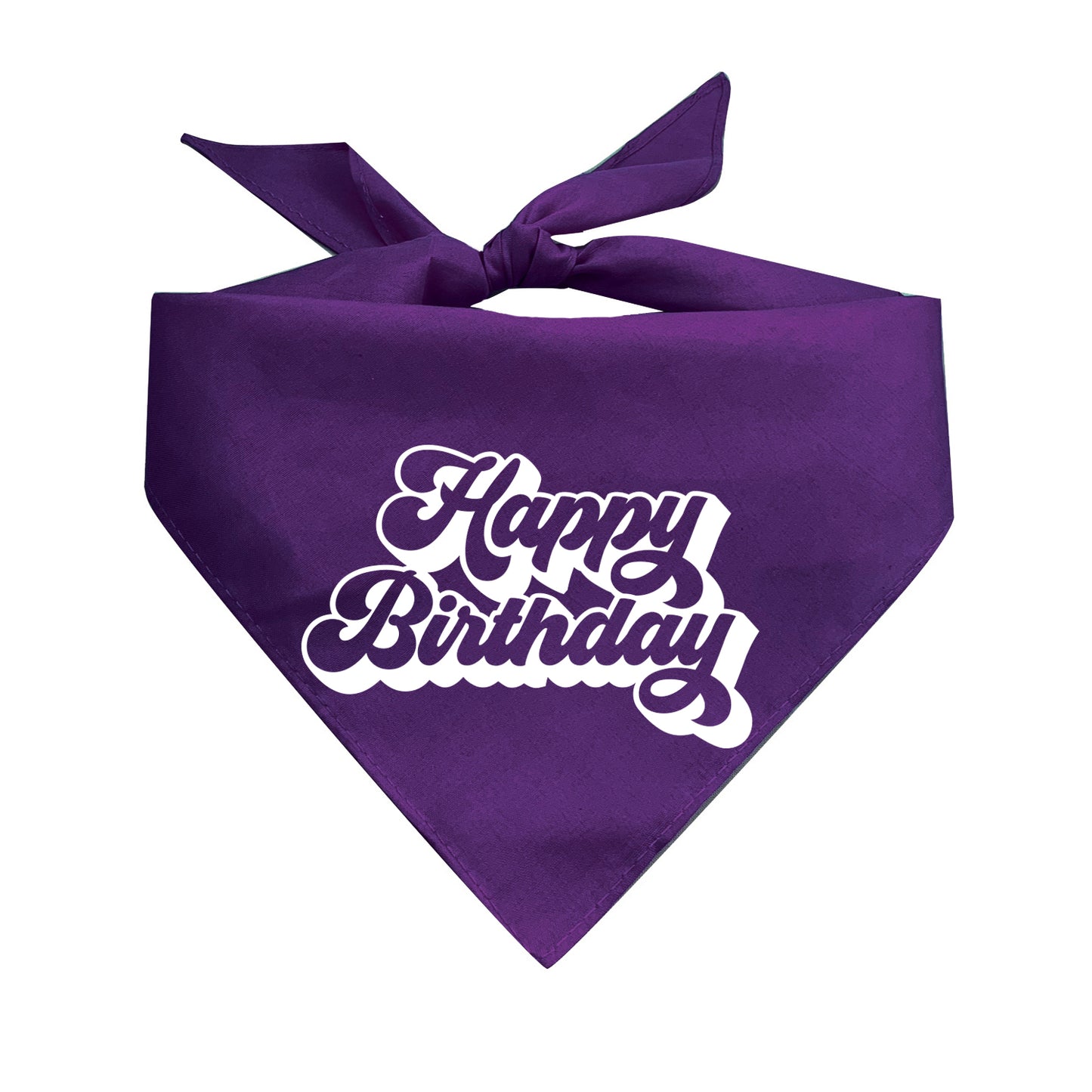 Happy Birthday Retro Triangle Dog Bandana