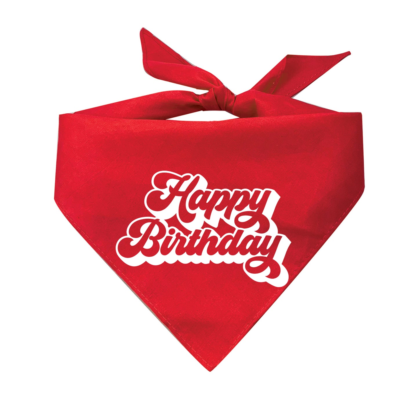 Happy Birthday Retro Triangle Dog Bandana