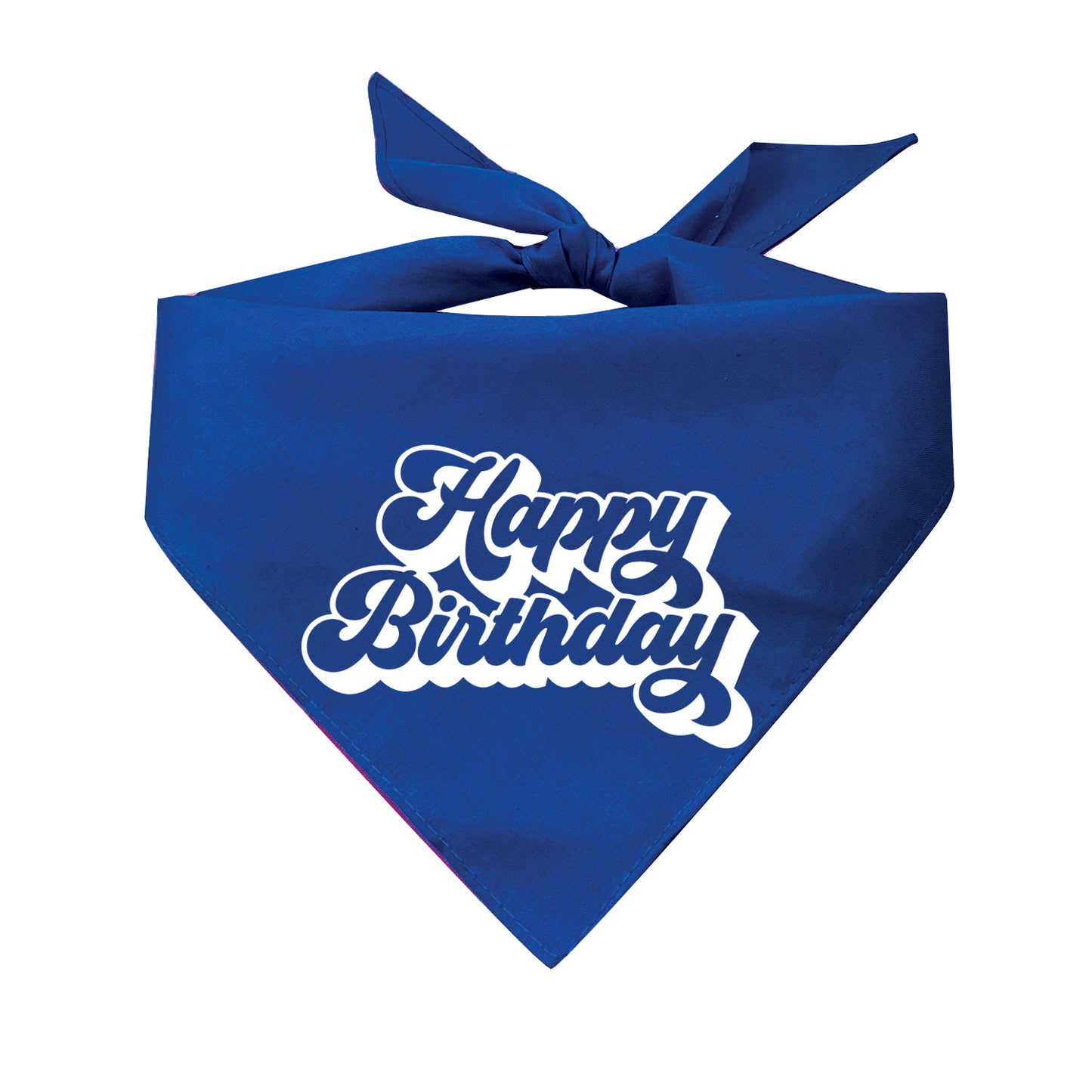 Happy Birthday Retro Triangle Dog Bandana