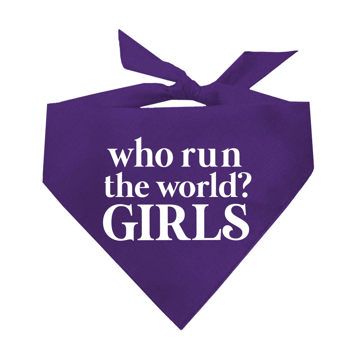 Who Run The World? Girls Feminist Triangle Dog Bandana