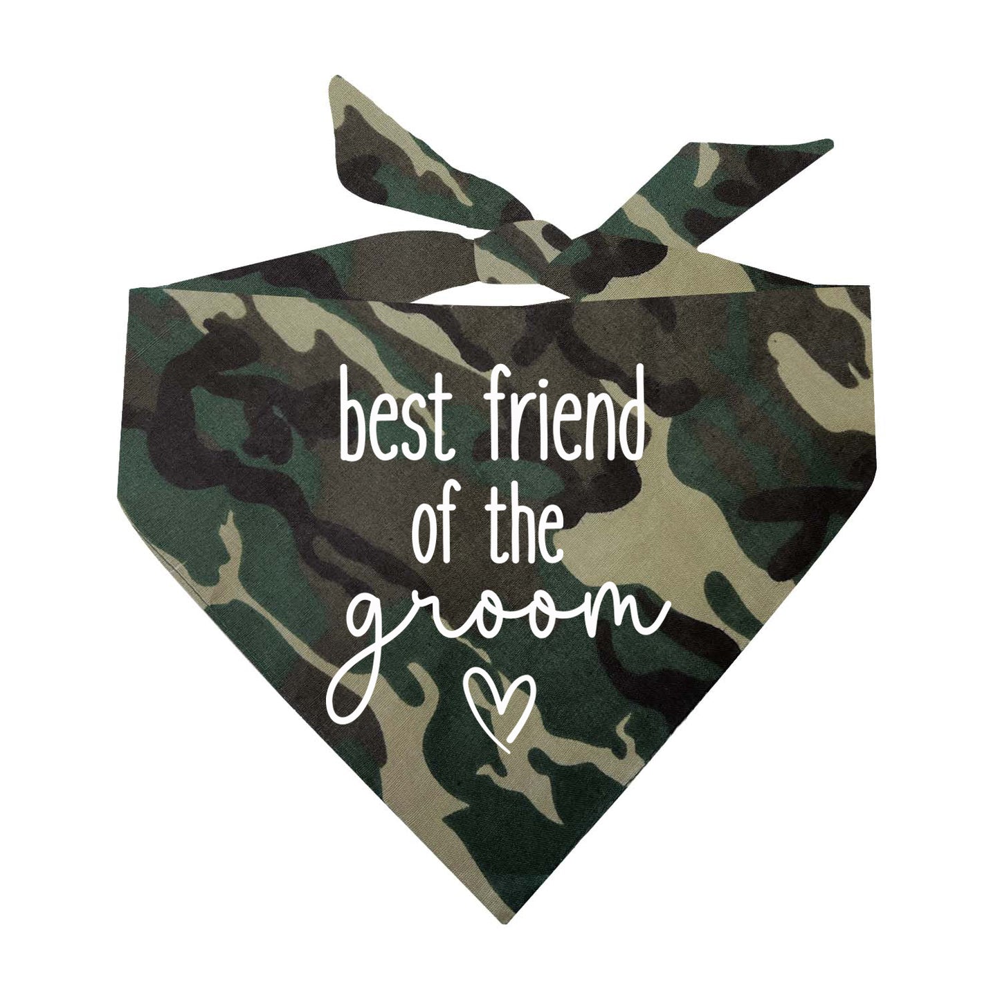 Best Friend Of The Groom Wedding Triangle Dog Bandana