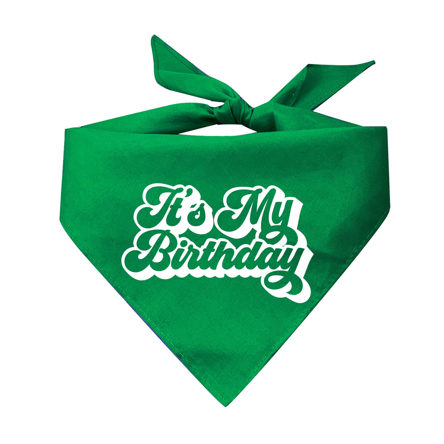 It's My Birthday Retro Triangle Dog Bandana