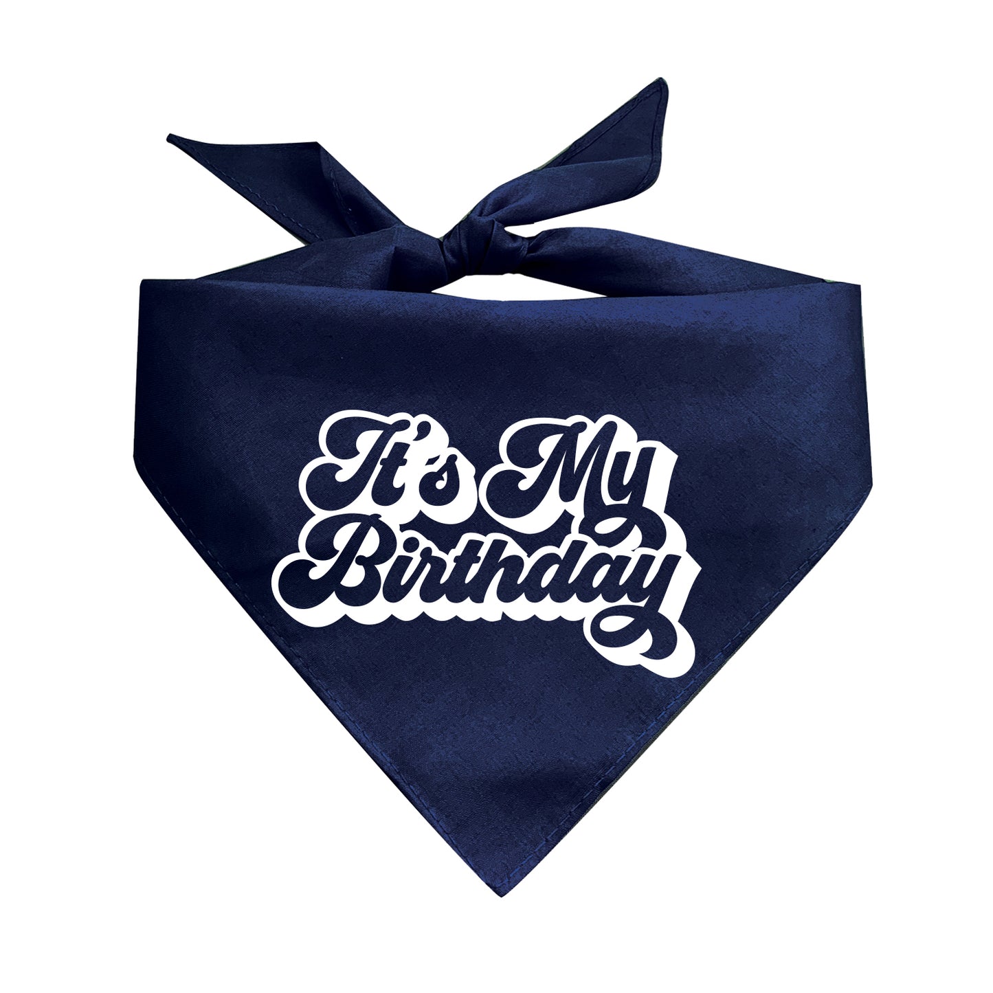 It's My Birthday Retro Triangle Dog Bandana