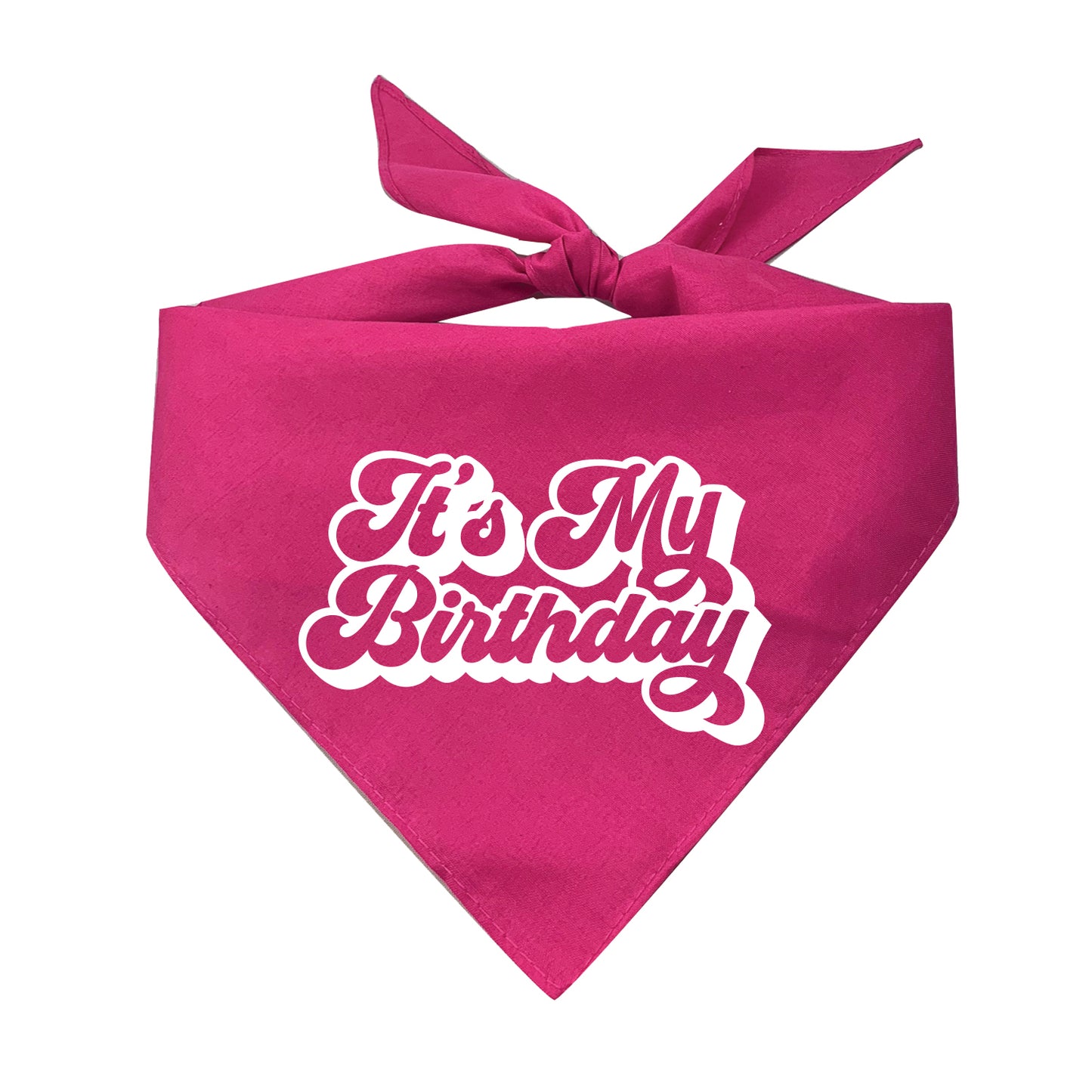 It's My Birthday Retro Triangle Dog Bandana