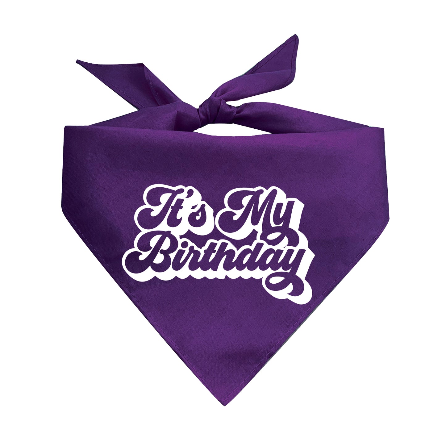It's My Birthday Retro Triangle Dog Bandana