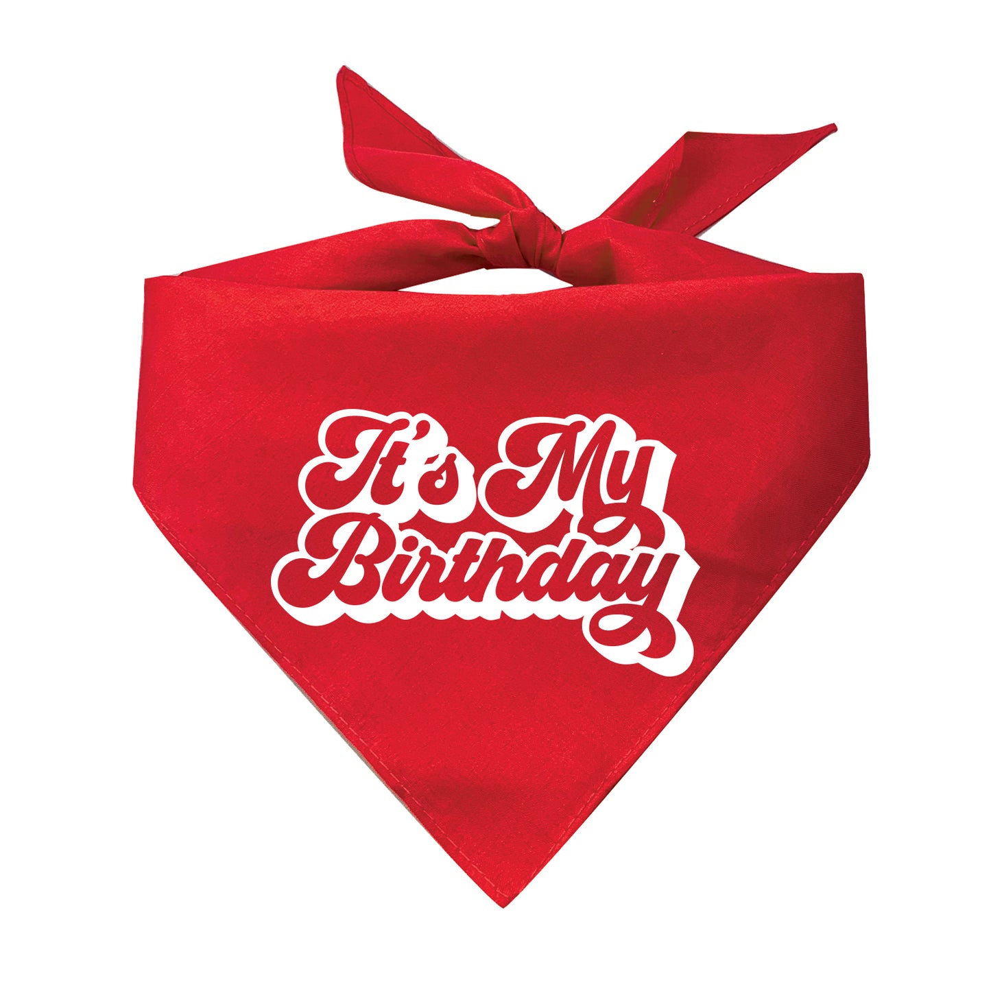 It's My Birthday Retro Triangle Dog Bandana
