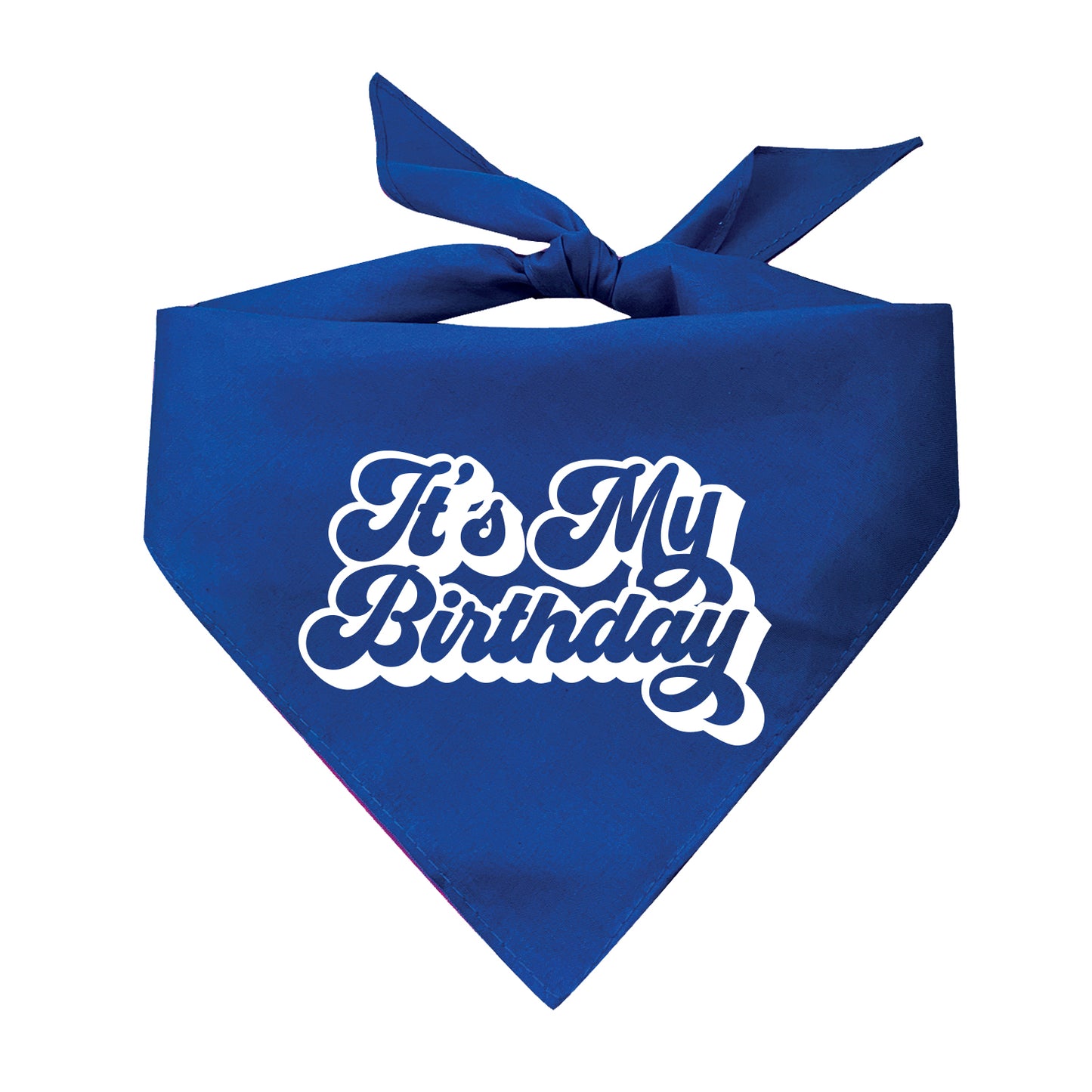 It's My Birthday Retro Triangle Dog Bandana